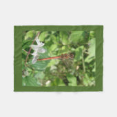 Common Darter Dragonfly Fleece Blanket Deken (Voorkant (Horizontaal))