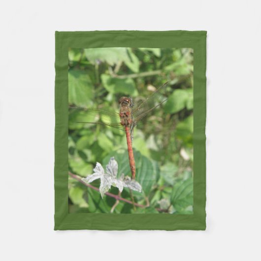 Common Darter Dragonfly Fleece Blanket Deken (Voorkant)
