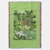 Common Darter Dragonfly Throw Blanket Deken (Voorkant Verticaal)