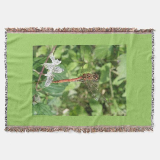 Common Darter Dragonfly Throw Blanket Deken (Voorkant)