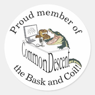 Common Descent Bask & Coil Ronde Sticker