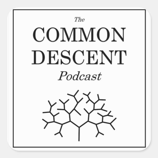 Common Descent Podcast Sticker Square (Voorkant)