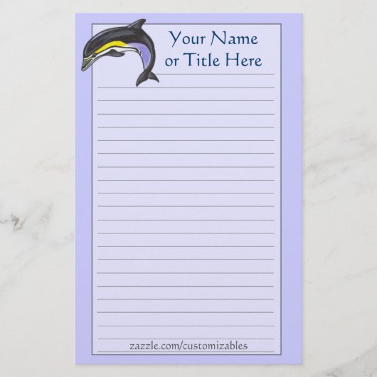 Common Dolphin Stationery Briefpapier (Voorkant)