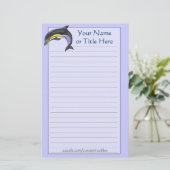 Common Dolphin Stationery Briefpapier (Staand voorkant)
