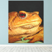 Common European Toad Bufo Black Outline Art Canvas Afdruk (Insitu (Houten vloer))