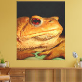 Common European Toad Bufo Black Outline Art Canvas Afdruk (Insitu (Woonkamer))