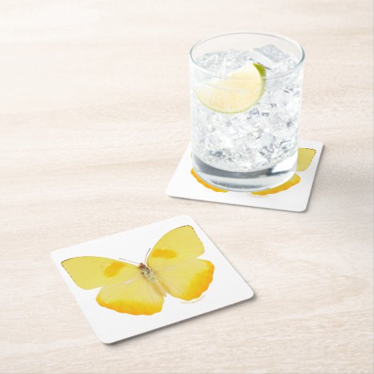 Common Grass Yellow Butterfly Kartonnen Onderzetters (Insitu)