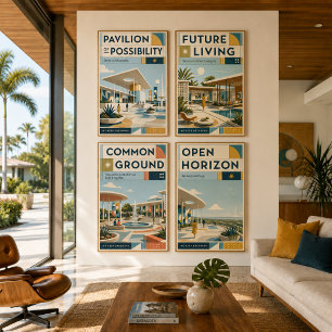 Common Ground Mid Century Modern Poster