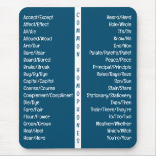 Common Homophones English Spelling Reference Guide Muismat