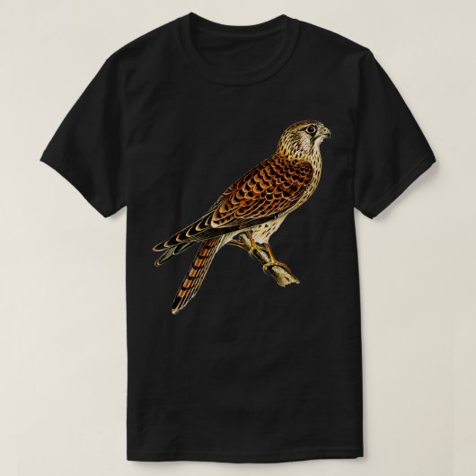 Common Kestrel Hawk Falcon Raptor Dierenschil T-shirt (Design voorkant)