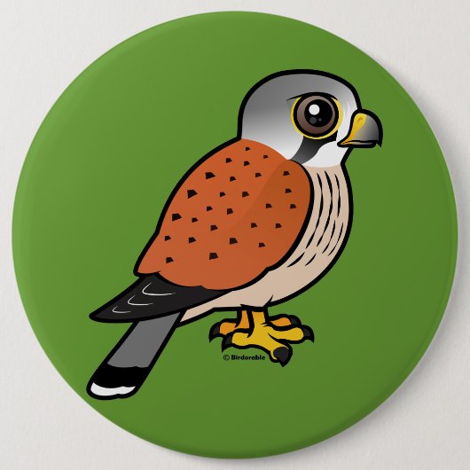 Common Kestrel Ronde Button 6,0 Cm (Voorkant)
