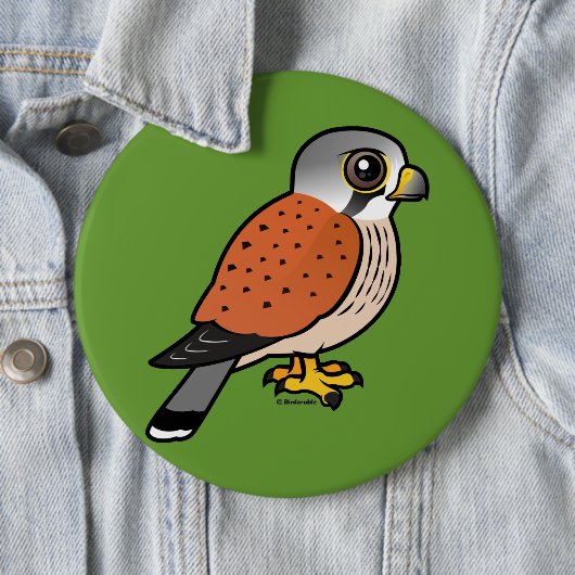 Common Kestrel Ronde Button 6,0 Cm (In situ)