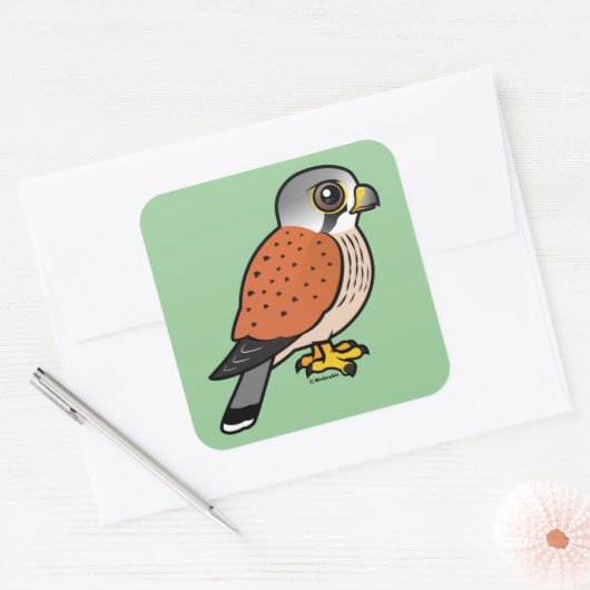 Common Kestrel Vierkante Sticker (Envelop)