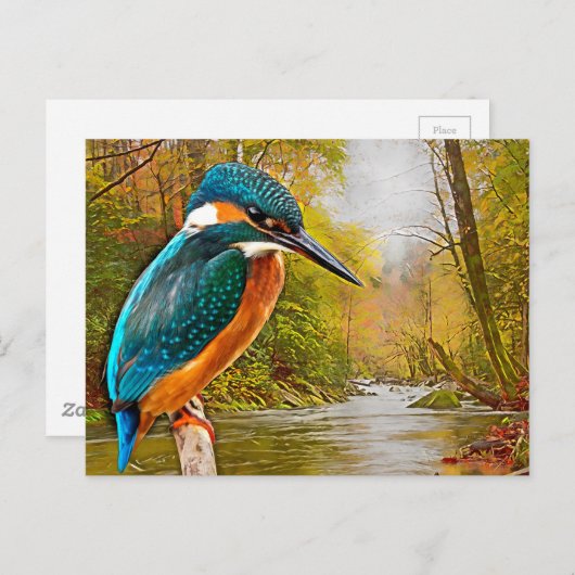Common Kingfisher Briefkaart (Voorkant / Achterkant)