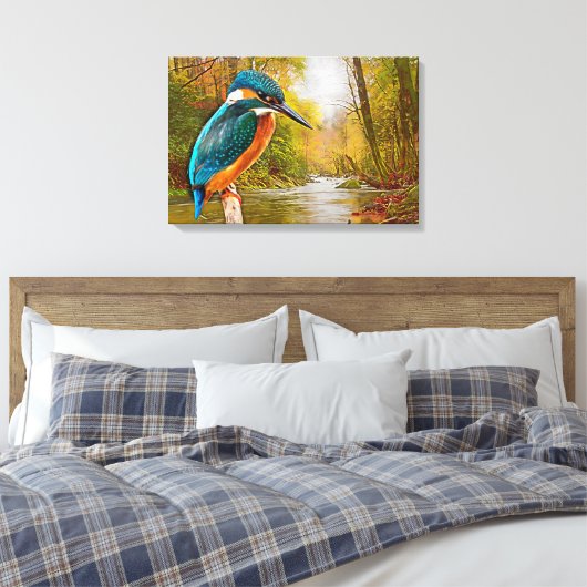 Common Kingfisher Canvas Afdruk (Insitu (Slaapkamer))
