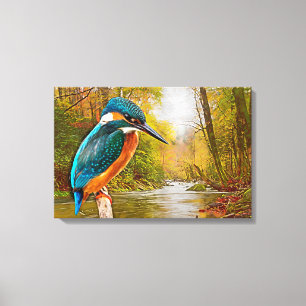 Common Kingfisher Canvas Afdruk