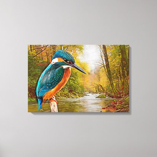 Common Kingfisher Canvas Afdruk (Voorkant)