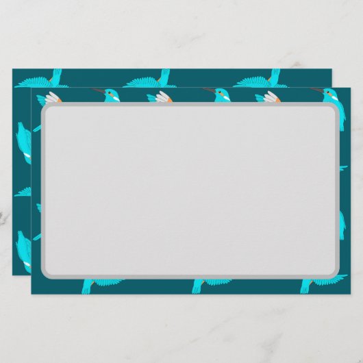 Common Kingfishers Briefpapier (Voorkant / Achterkant)