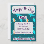 Common Kingfishers Happy Birthday Kaart (Voorkant)