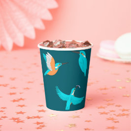 Common Kingfishers Papieren Bekers