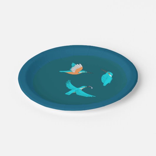 Common Kingfishers Papieren Bordje (Gekanteld)