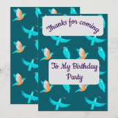 Common Kingfishers Thank you Card Kaart (Voorkant / Achterkant)