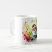 Common Linnet 210724AREF102 - Watercolor Koffiemok (Voorkant links)
