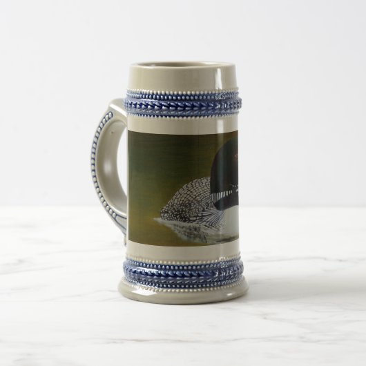 Common Loon Beer Stein, 22 oz Bierpul (Voorkant links)