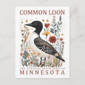 Common Loon Bird of Minnesota Verenigde Staten Rei Briefkaart (Voorkant)