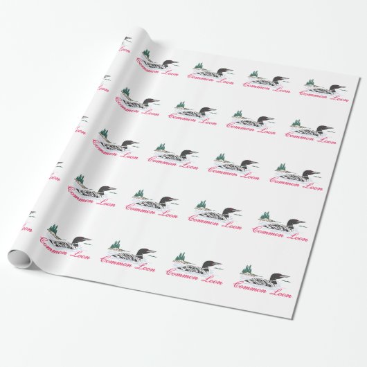 Common Loon Cadeaupapier (Uitgerold)