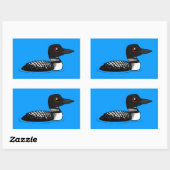 Common Loon, fokvolwassene Rechthoekige Sticker (Vel)