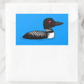 Common Loon, fokvolwassene Rechthoekige Sticker (Tas)