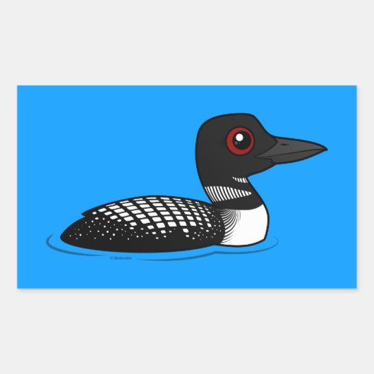 Common Loon, fokvolwassene Rechthoekige Sticker (Voorkant)