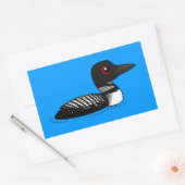 Common Loon, fokvolwassene Rechthoekige Sticker (Envelop)