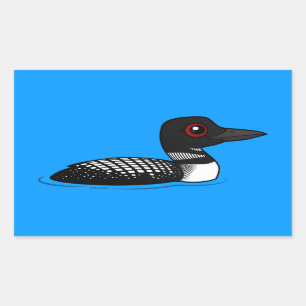 Common Loon, fokvolwassene Rechthoekige Sticker