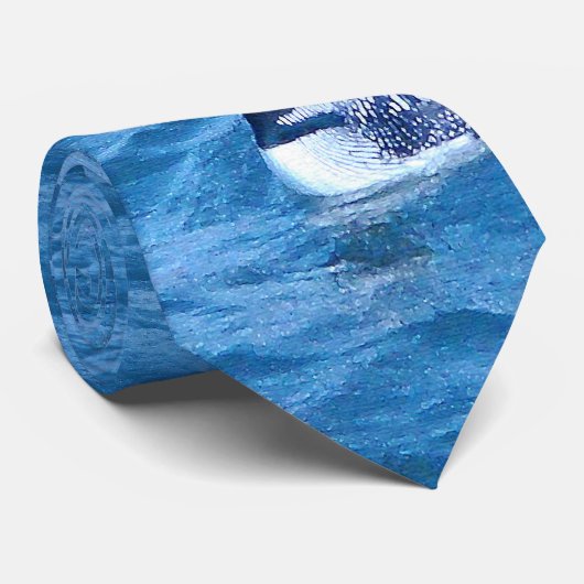 Common Loon in Ocean Stropdas (Opgerold)