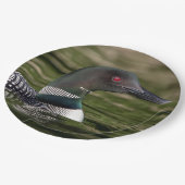 Common Loon on op Jabe Pond Papieren Bordje (Gekanteld)