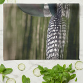 Common Loon on op Jabe Pond Theedoek (Gevouwen)