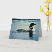Common Loon on Water Kaart (Gele Bloem)