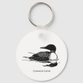 Common Loon Sleutelhanger (Voorkant)