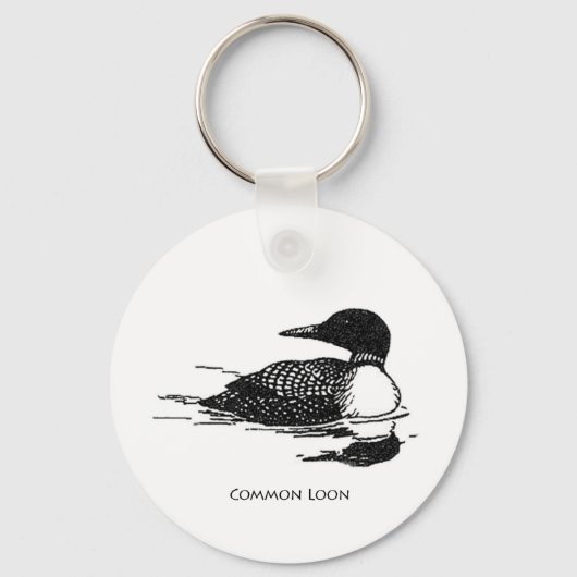 Common Loon Sleutelhanger (Voorkant)