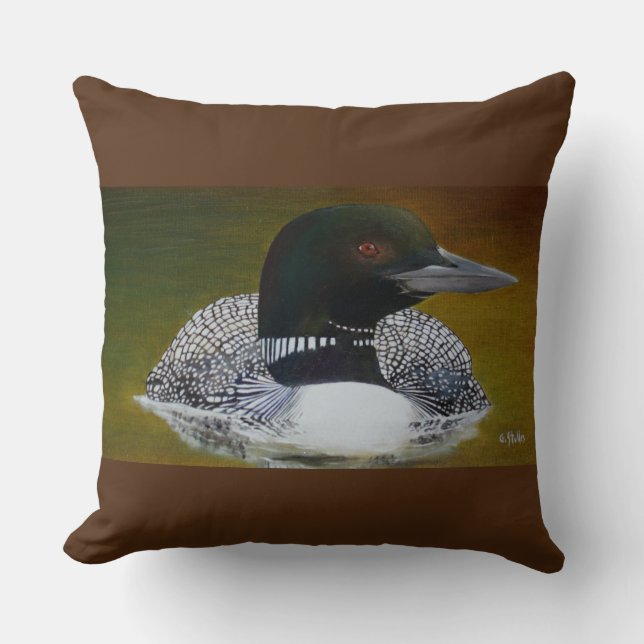Common Loon Throw Kussen (Voorkant)