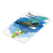 Common Loon Waterfowl Bird Waterverf Magneet (Linkerzijde)