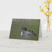 Common Loon Wenskaart Kaart (Gele Bloem)