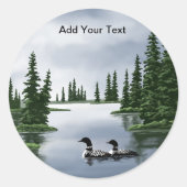 Common Loons Classic Ronde Sticker (Voorkant)