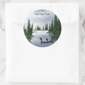 Common Loons Classic Ronde Sticker (Tas)