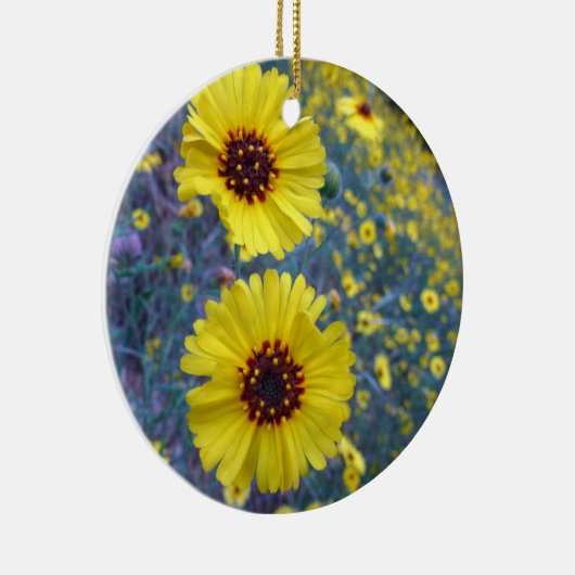 Common Madia Flowers in Sequoia National Park Keramisch Ornament (Rechts)