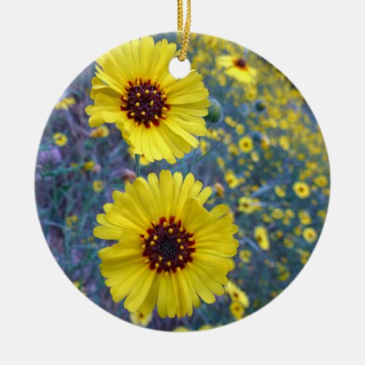 Common Madia Flowers in Sequoia National Park Keramisch Ornament (Voorkant)