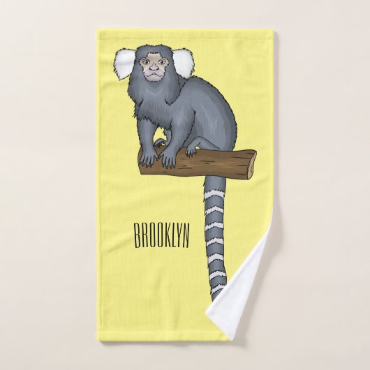 Common marmoset cartoon illustratie bad handdoek (Handdoek)