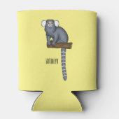 Common marmoset cartoon illustratie blikjeskoeler (Achterkant)